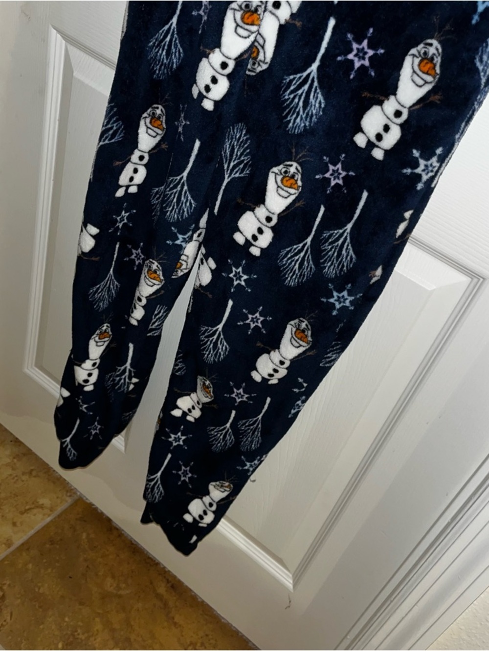 Disney frozen 2 Olaf navy blue onesie pajamas small S - Picture 2 of 7